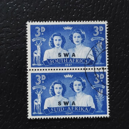 Dvojpáska Jihozápadní Afrika, SG136 (Mi. 256/257)#, 3 d