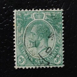 Sello Establecimientos de los Estrechos, SG221 (Mi. 176), Usado #, 3 c