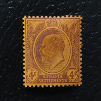 Sello Establecimientos de los Estrechos, SG129, MH, 4 c