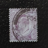 Sello Establecimientos de los Estrechos, SG126 (Mi. 95), Usado #, 8 c