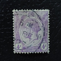 Sello Establecimientos de los Estrechos, SG197 (Mi. 140), Usado #, 4 c