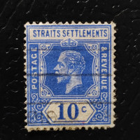 Sello Establecimientos de los Estrechos, SG203 (Mi. 161), Usado #, 10 c