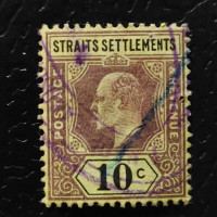 Sello Establecimientos de los Estrechos, SG115 (Mi. 84), Usado #, 10 c