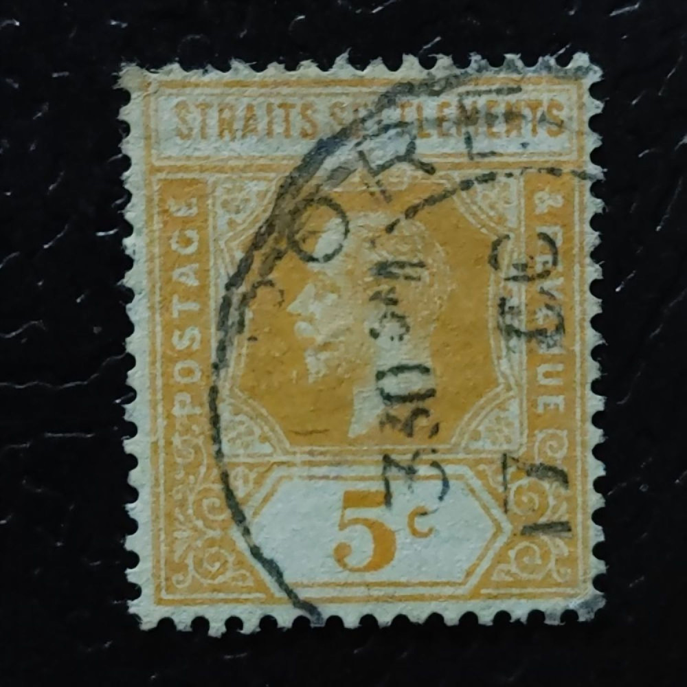 Sello Establecimientos de los Estrechos, SG225 (Mi. 165I), Usado #, 5 c