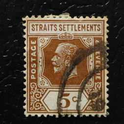 Sello Establecimientos de los Estrechos, SG226 (Mi. 179II), Usado #, 5 c