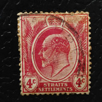 Sello Establecimientos de los Estrechos, SG154 (Mi. 124), Usado #, 4 c