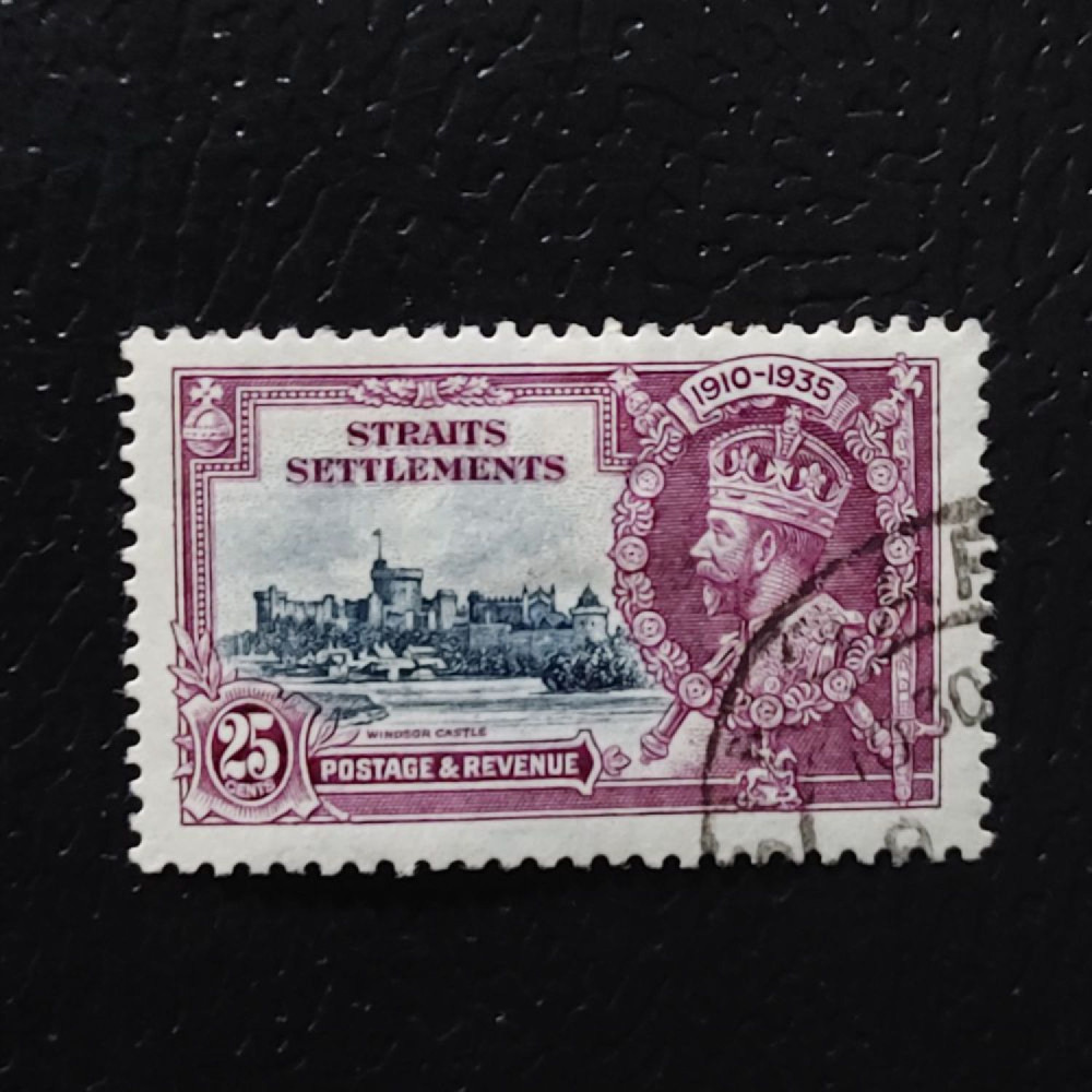 Sello Establecimientos de los Estrechos, SG259 (Mi. 191), Usado #, 25 c