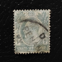 Sello Establecimientos de los Estrechos, SG127, Usado #, 1 c
