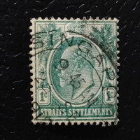 Sello Establecimientos de los Estrechos, SG127, Usado #, 1 c