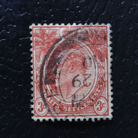 Sello Establecimientos de los Estrechos, SG196 (Mi. 139a), Usado #, 3 c