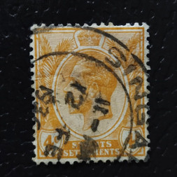 Sello Establecimientos de los Estrechos, SG224 (Mi. 178), Usado #, 4 c