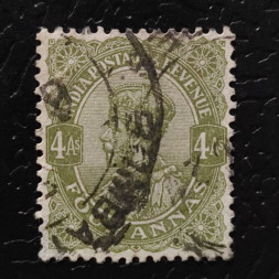 Známka Indie, SG211 (Mi. 114)#, 1Sh Známka Indie, SG211 (Mi. 114)#, 1Sh