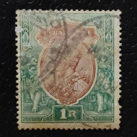 Známka Indie, SG185 (Mi. 86a)#, 1£ Známka Indie, SG185 (Mi. 86a)#, 1£