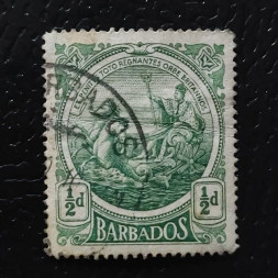 Stamp Barbados, SG219 (Mi. 123), Used #, 1/2 d
