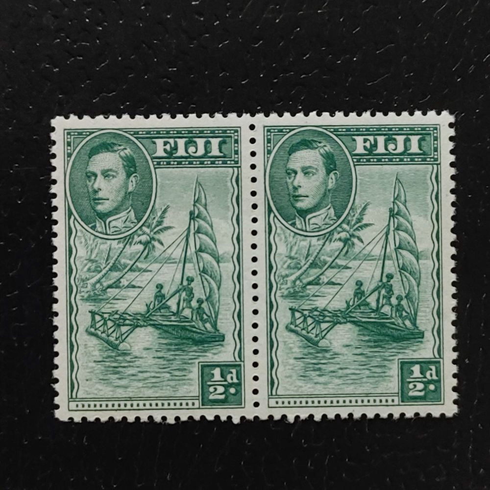 Zweierblock Fidschi, SG249b (Mi. 92A)**, 1/2 d