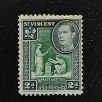 Známka Svatý Vincenc, SG152 (Mi. 122)(*), 2 d Známka Svatý Vincenc, SG152 (Mi. 122)(*), 2 d