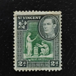 Briefmarke St. Vincent, SG152 (Mi. 122)(*), 2 d
