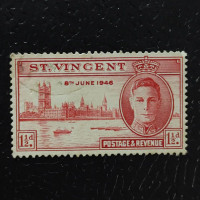 Známka Svatý Vincenc, SG160 (Mi. 134)#, 1 d Známka Svatý Vincenc, SG160 (Mi. 134)#, 1 d