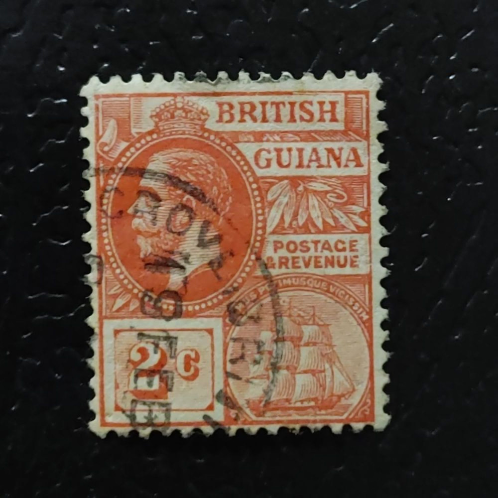 Stamp British Guiana, SG273 (Mi. 141), Used #, 2 c Stamp British Guiana, SG273 (Mi. 141), Used #, 2 c