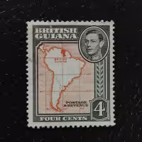 Selo Guiana Britânica, SG310 (Mi. 178A), Usado #, 4 c