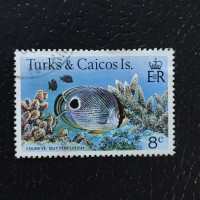 Stamp Turks and Caicos, SG520A (Mi. 411I), Used #, 8 ¢ Stamp Turks and Caicos, SG520A (Mi. 411I), Used #, 8 ¢