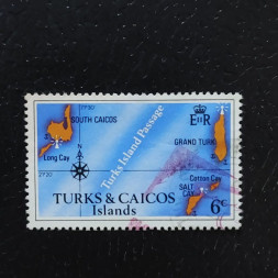 Sello Islas Turcas y Caicos, SG489A (Mi. 381Y), Usado #, 6 ¢