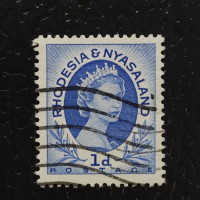 Stamp Rhodesia & Nyasaland, SG2 (Mi. 2A), Used #, 1 d