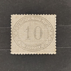 Známka Německo, Reich, Mi.12(*), 10Gr. Známka Německo, Reich, Mi.12(*), 10Gr.