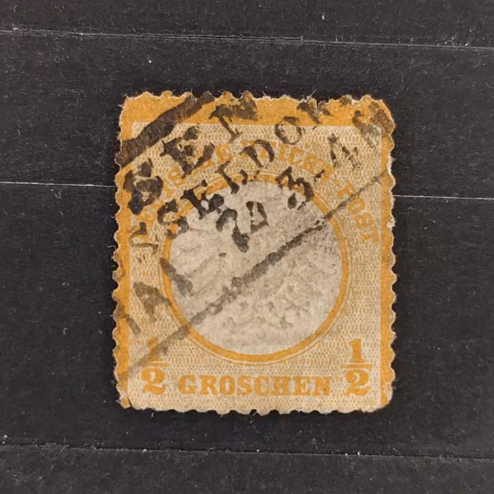 Stamp Germany, Reich, Mi.18, Used #, ½Gr.