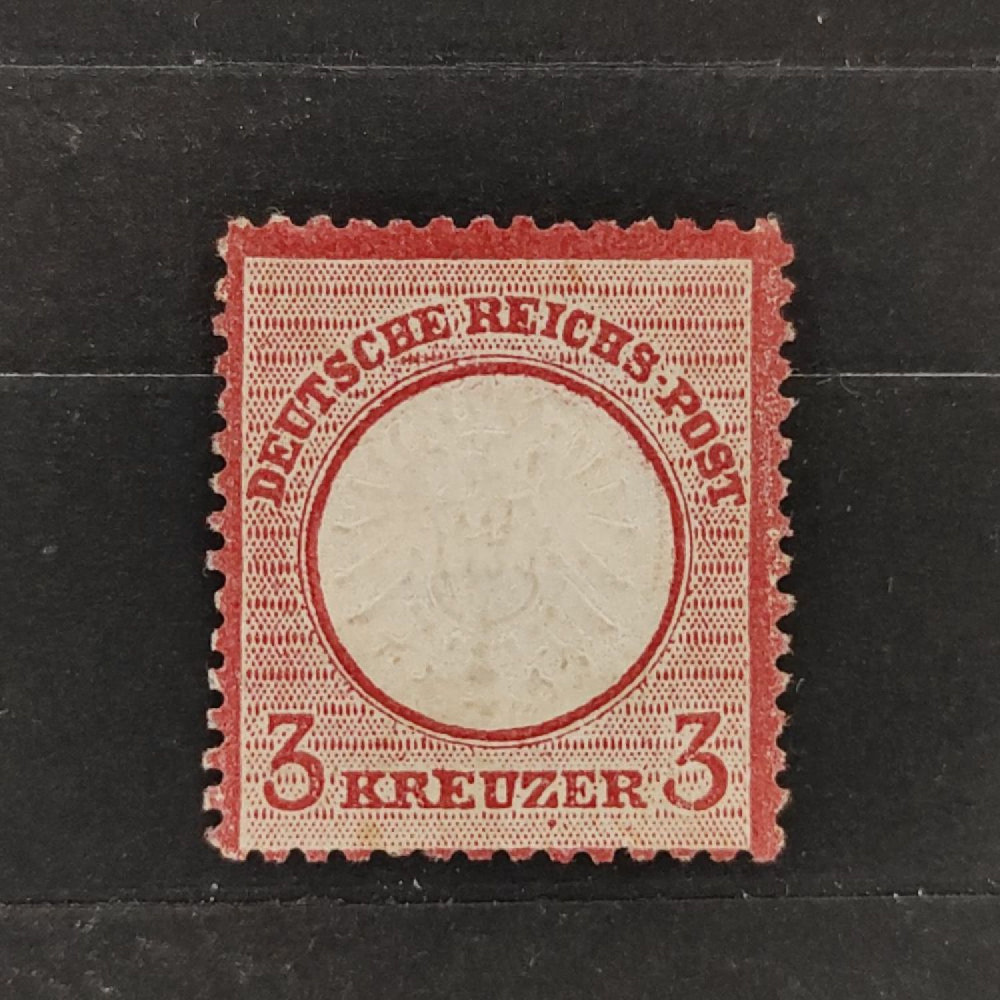 Známka Německo, Reich, Mi.25*, 3Kr. Známka Německo, Reich, Mi.25*, 3Kr.