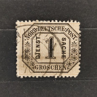 Známka Severoněmecký poštovní spolek, Mi.DE-NDP D4 (SG DE-NDP O43)#, 1 Gr