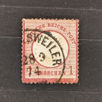 Známka Německo, Reich, Mi.19#, 1Gr. Známka Německo, Reich, Mi.19#, 1Gr.