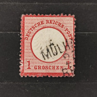 Známka Německo, Reich, Mi.4#, 1Gr. Známka Německo, Reich, Mi.4#, 1Gr.