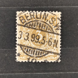 Známka Německo, Reich, Mi.45#, 3Pfg. Známka Německo, Reich, Mi.45#, 3Pfg.