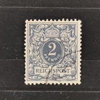 Známka Německo, Reich, Mi.52#, 2Pfg. Známka Německo, Reich, Mi.52#, 2Pfg.