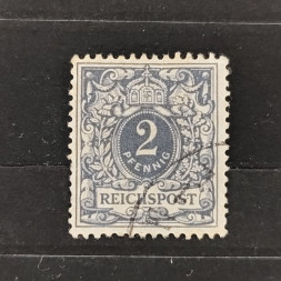 Známka Německo, Reich, Mi.52#, 2Pfg. Známka Německo, Reich, Mi.52#, 2Pfg.