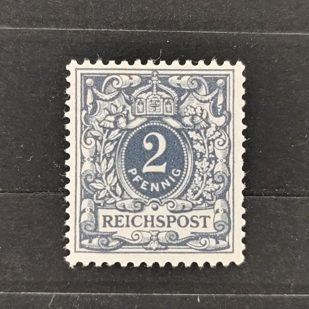 Známka Německo, Reich, Mi.52**, 2Pfg. Známka Německo, Reich, Mi.52**, 2Pfg.