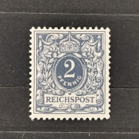 Známka Německo, Reich, Mi.52**, 2Pfg. Známka Německo, Reich, Mi.52**, 2Pfg.