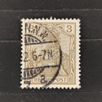 Známka Německo, Reich, Mi.54#, 3Pfg. Známka Německo, Reich, Mi.54#, 3Pfg.