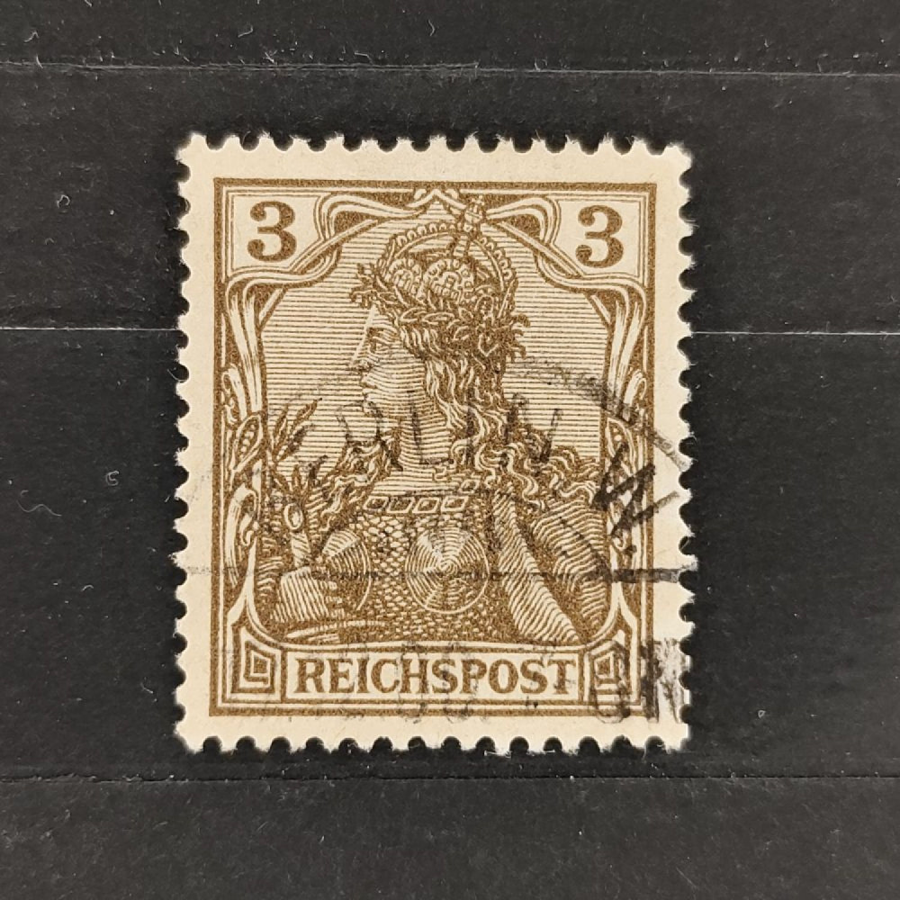 Známka Německo, Reich, Mi.54#, 3Pfg. Známka Německo, Reich, Mi.54#, 3Pfg.