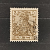 Známka Německo, Reich, Mi.54#, 3Pfg. Známka Německo, Reich, Mi.54#, 3Pfg.