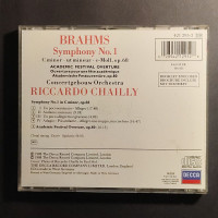 CD Riccardo Chailly, Concertgebouw Orchestra – Brahms: Symphony No.1 & Academic Festival Overture, Použ.