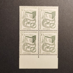 Block of four Czechoslovakia, 30h, Mi.954, MNH** 