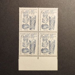Block of four Czechoslovakia, 45h, Mi.955, MNH** 