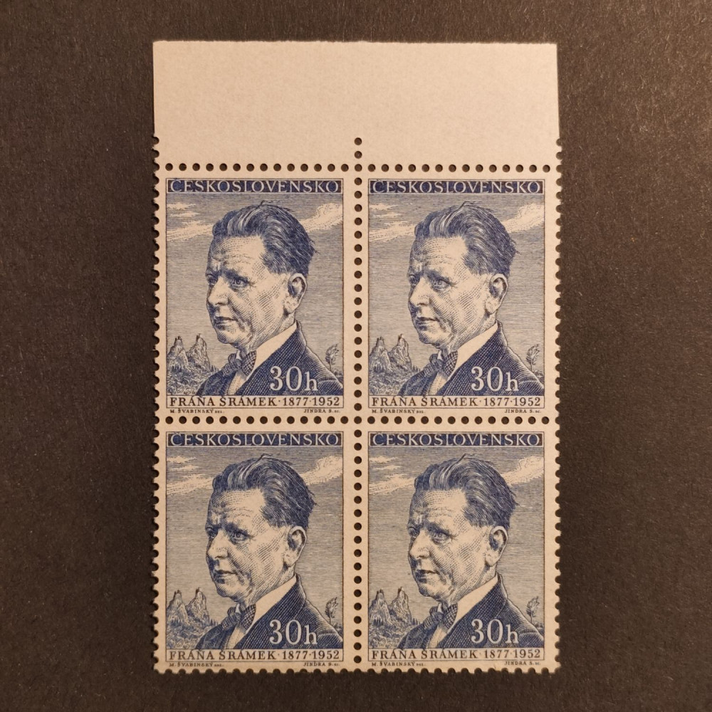 Bloque de cuatro Checoslovaquia, 30h, Mi.976, MNH** 