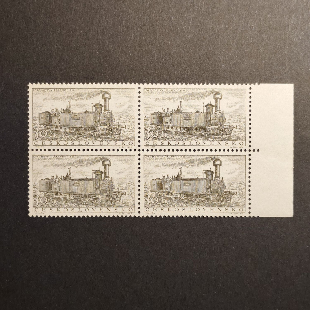 Bloque de cuatro Checoslovaquia, 30h, Mi.989, MNH** 