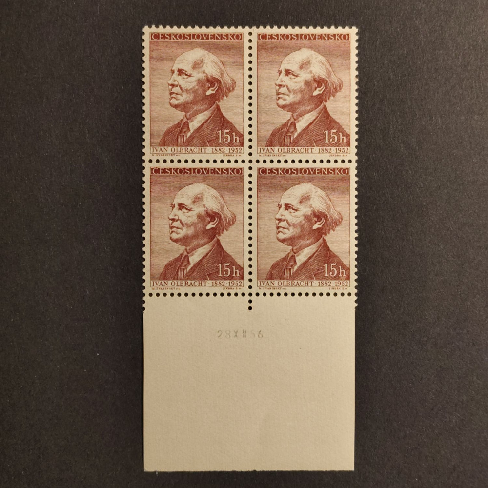 Bloque de cuatro Checoslovaquia, 15h, Mi.998, MNH** 