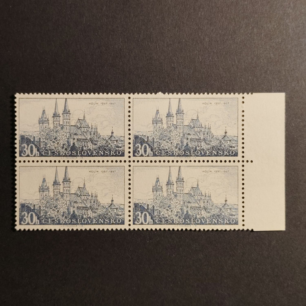 Bloque de cuatro Checoslovaquia, 30h, Mi.1002, MNH** 