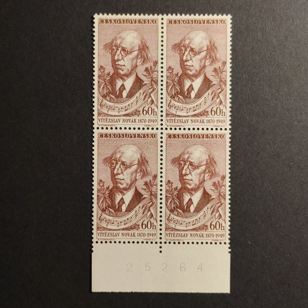 Bloque de cuatro Checoslovaquia, 60h, Mi.1022, MNH** 