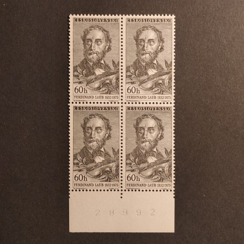 Bloque de cuatro Checoslovaquia, 60h, Mi.1019, MNH** 